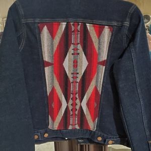 Brand new Gap jean jacket. Size medium with pendelton wool